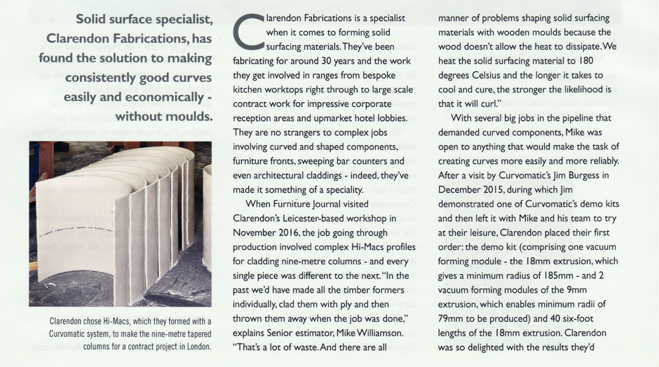 Claredon Fabrication and furniture Journal